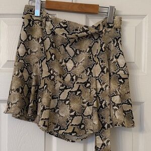 Zara Asymmetrical Snake Print Skirt